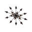 Lustre en forme de roue de chariot 18 lumières de style bougie Alline