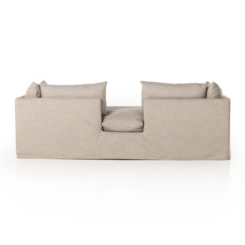 Reggio Two Arm Chaise Lounge, Bennett Moon Performance Weave