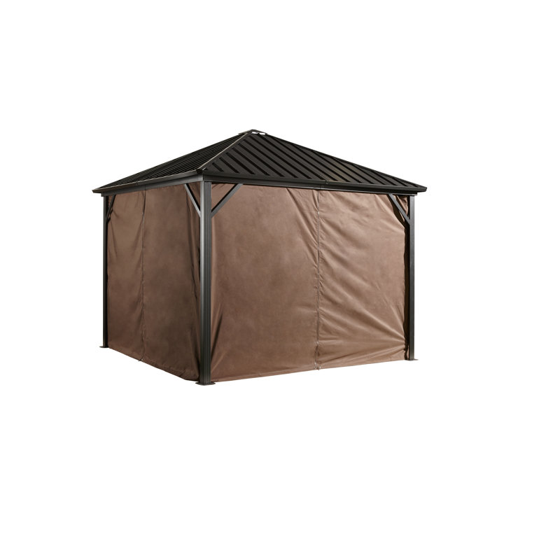 Sojag Brown Curtains for Dakota Gazebo, Poly, 76.77" H x 96" W x 96" D