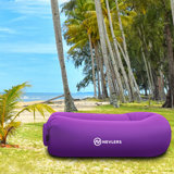 Mockins Black Inflatable Lounger Hangout Sofa Bed With Travel Bag Pouch The Portable Inflatable Couch Air Lounger Is Perfect For Music Festivals And Camping Accessories Inflatable Hammock
