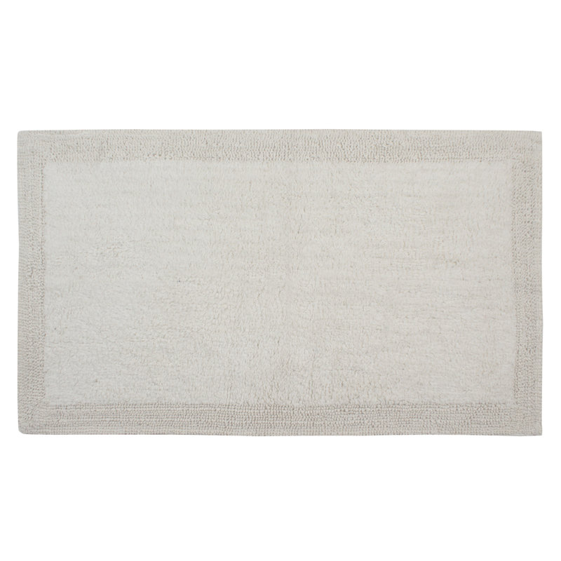 Tapis de bain réversible de couleur unie BRUSS, Ivoire ivoire, L 24 po x L 40 po
