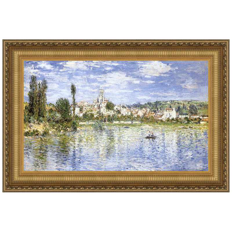 «Vetheuil in Summer, 1880» par Claude Monet, reproduction d'art encadrée, H 32,75 po x l 49,25 po