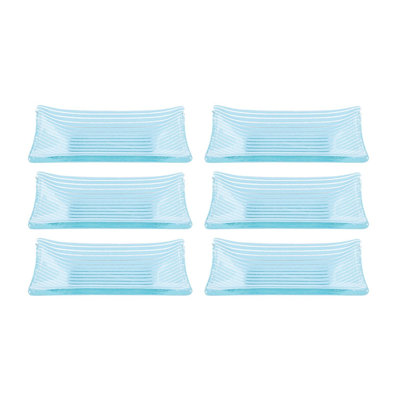 Glass Dinnerware 4.25" x 2.5" x h:0.5" 1 oz. Rectangular  Glass Ramekin (Set of 6)