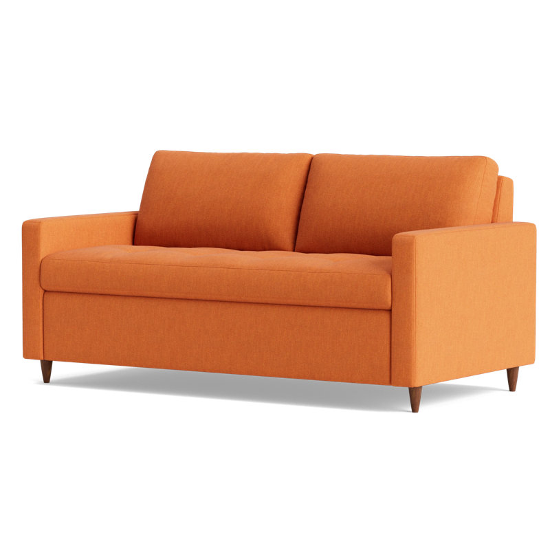 MCM Sofa Bed, Performance Weave - Carrot