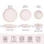 Ensembles de vaisselle 24 pièces Nebula, rose clair avec bordure brune-881278303