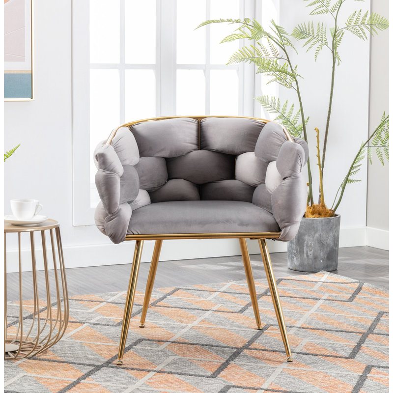 Vladanka 28.7'' Velvet Sofa, Gray Velvet
