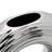 Halo 9" Ribbed Donut Ceramic Silver Vase-1331043251