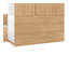 Lit plateforme en bois avec 6 tiroirs, tablettes ouvertes, bureau et garde-robe-1205527202