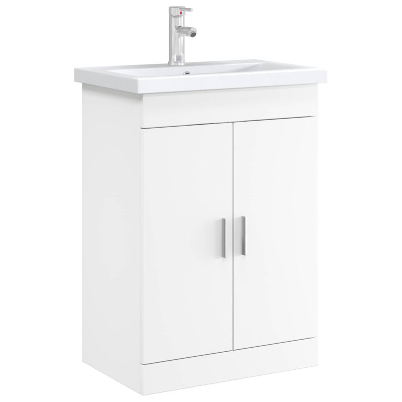 56cm Bathroom Vanity Base Only, White