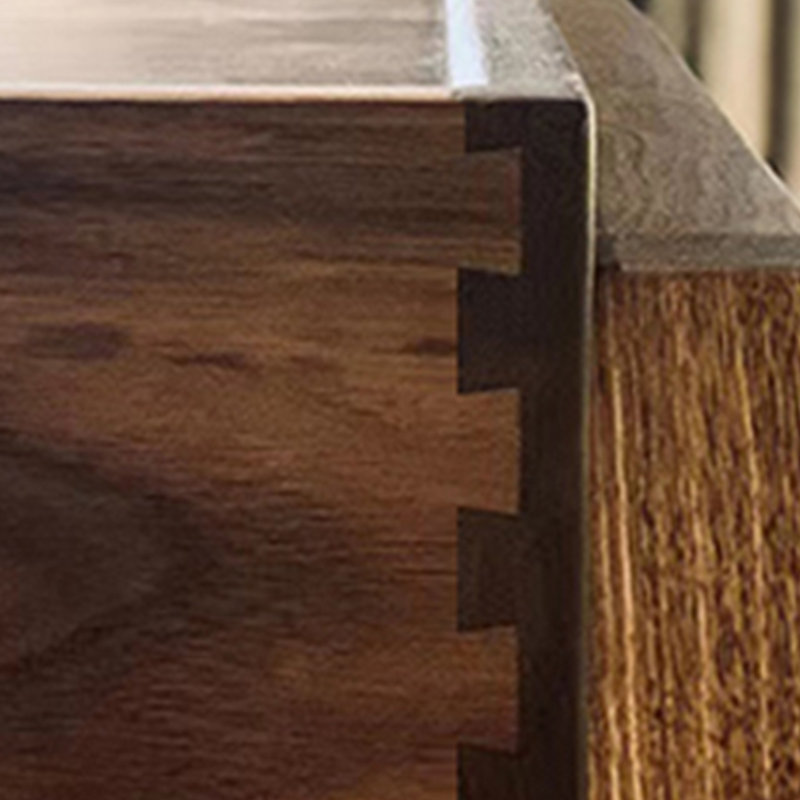 Bureau en hickory avec joints à mortaise