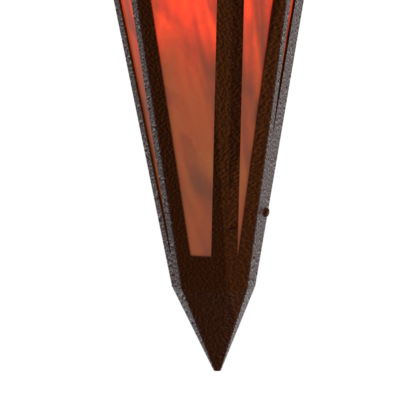 Brum 2 - Light Flush Mounted Sconce, Oil Rubbed Bronze, Amber, Glass