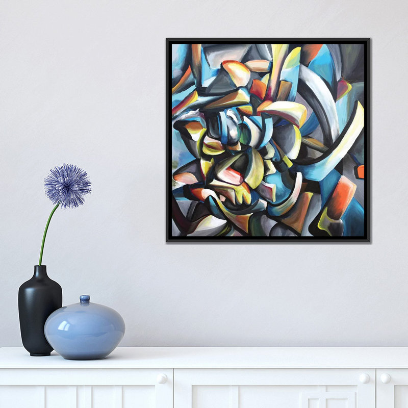 « guitarrista », impression sur toile, H 18 po x l 18 po x P 1,5 po, Toile avec cadre flottant noir, Pas de tapis