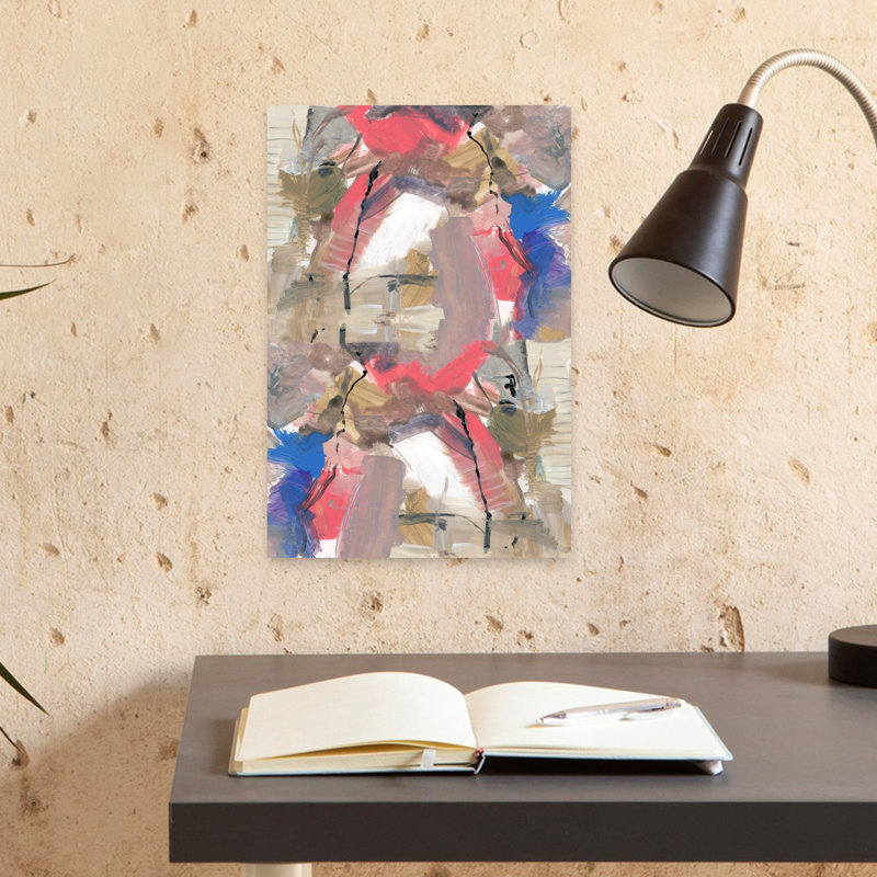 Art contemporain contemporain abstrait géométrique, H 18 po x l 12 po