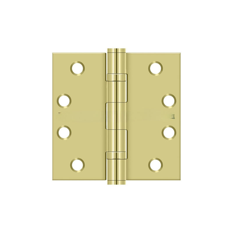 Steel Surface Mount Hinge, Polished Brass