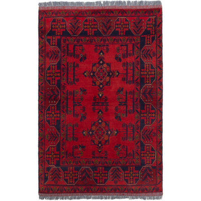 Alarick One-of-a-Kind 3'2" X 4'10" 2010s Wool Area Rug in Red