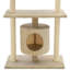  Arbre à chat, bois d'ingénierie beige, corde de sisal, tissu moelleux moyen
