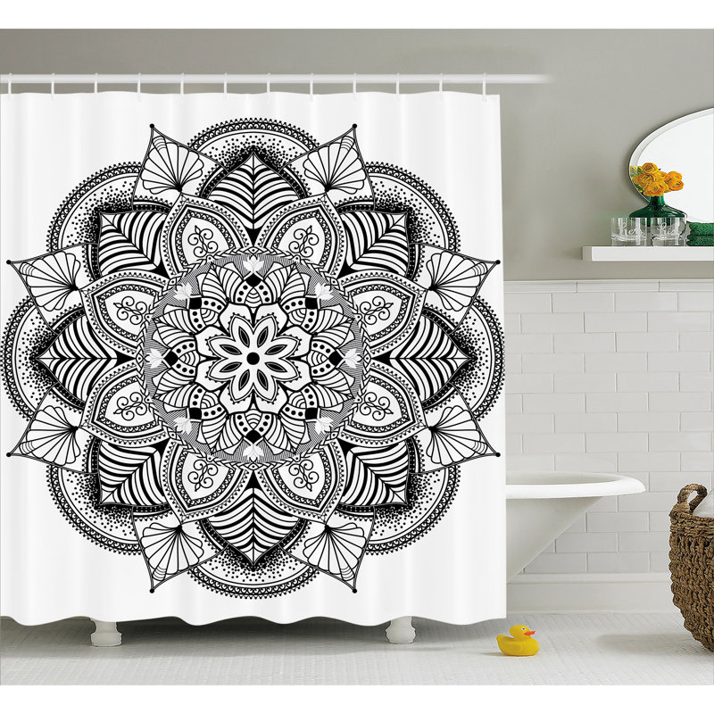  Rideau de douche Mandala, H 84 po x l 69 po
