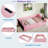 Upholstered Platform Bed With Guardrail And Charging Station
