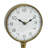 6.5x6x15" Vintage Inspired Gold Iron Table Clock