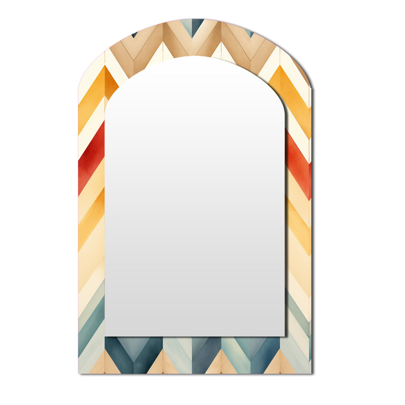 Rétro chevron ivoire rétro Boho, 43 po x 33 po