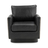 Lathe Leather Accent Chair