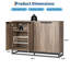 Buffet de 55 pouces avec rangement, 4 portes et tablettes réglables - Unité fonctionnelle pour la cuisine, la salle à manger, le salon ou l'entrée-1438709000
