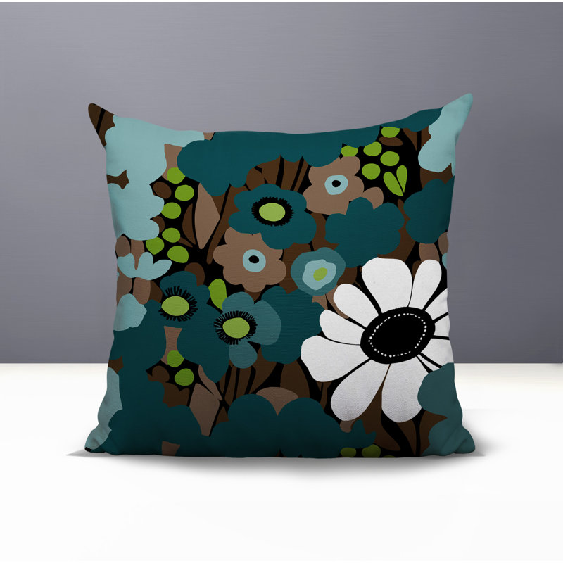 Coussin Maya, Carré 18 po, Émeraude
