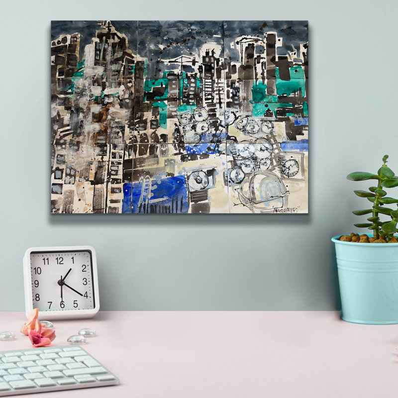 Toile épique «Bahrain Rooftops» par Erin McGee Ferrell, 16 po x 12 po