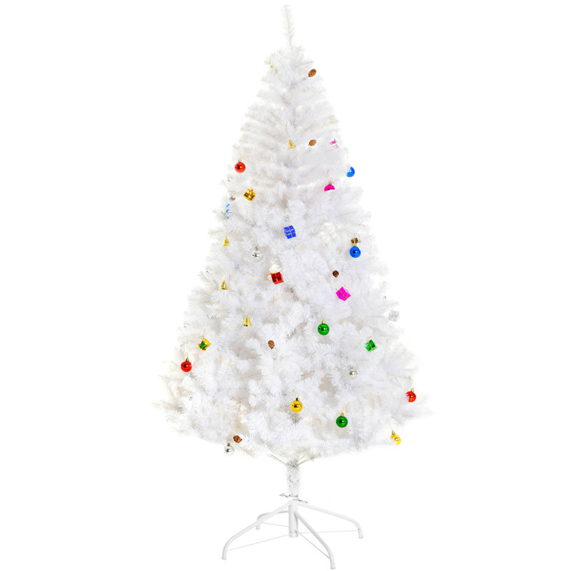 Arbre de Noël artificiel blanc, 6'