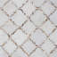 Cassie Chapman Eva 4" Arabesque Polished Marble & Pearl Mosaic Tile