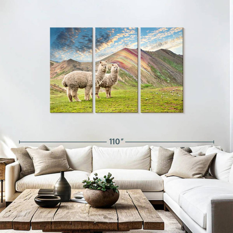 Brampt couleurs du Pérou - Palcoyo Alpacas, H 48 po x l 74 po