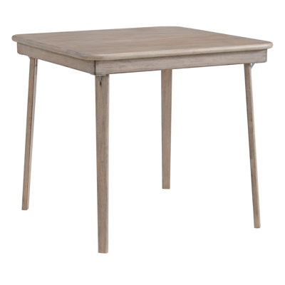Stakmore Straight Edge 32" Square Folding Card Table, Driftwood Finish