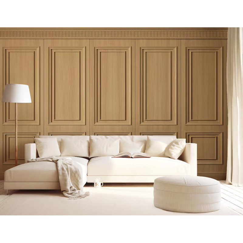 Light Oak Classic Wall Panel Mural, 114" L x 204" W