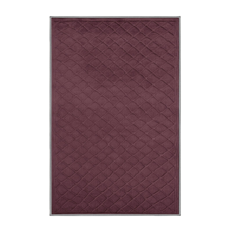 Machine Washable Trellis Brown Area Rug, Rectangle 8' x 10'