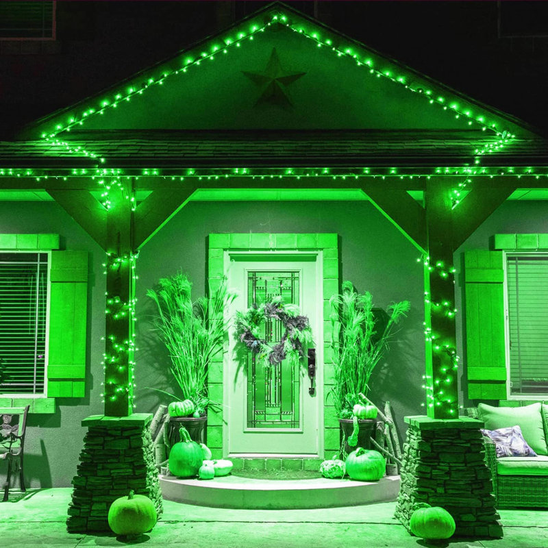 Schlitz 67.2' LED Battery Powered 200 - Bulb Rope Lights String Light, Green