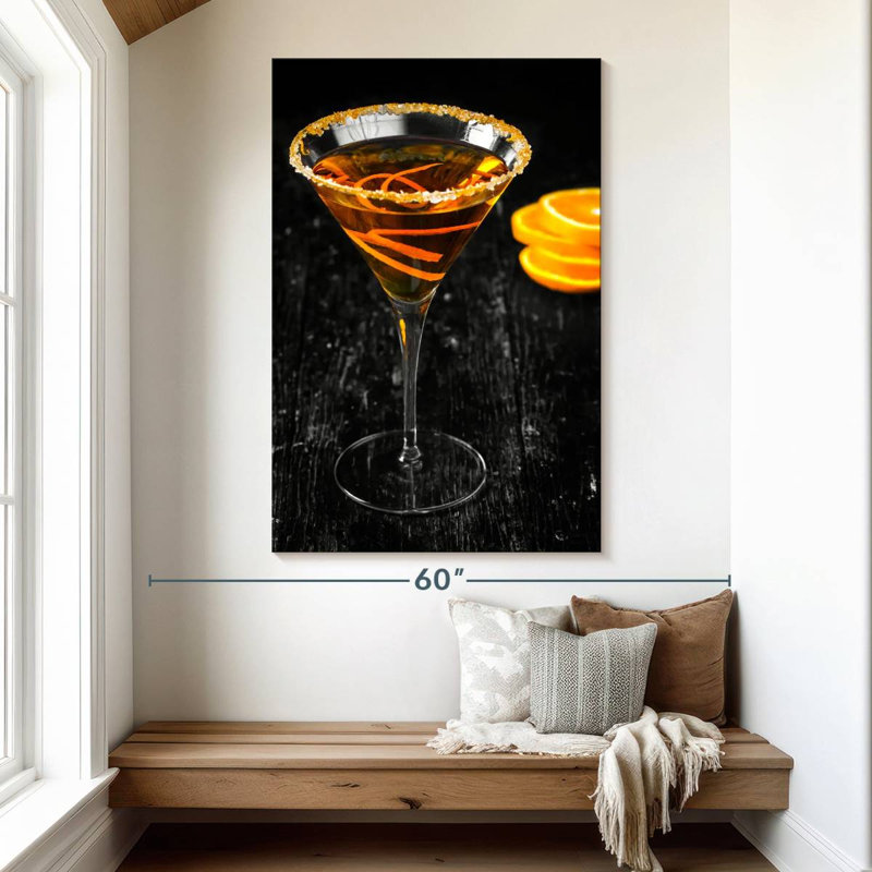 Yarlin citron et martini cocktail, H 51 po x l 34 po