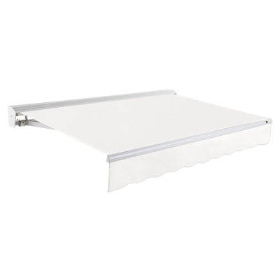 Awntech Destin Manual Retractable Awning, 8' x 6.5', White