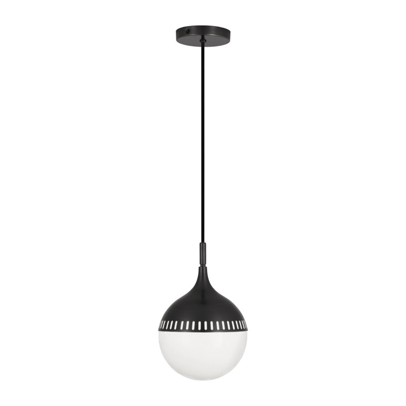 Rio 1 - Light Pendant, Antique Brass, 12" H x 8" W x 8" D