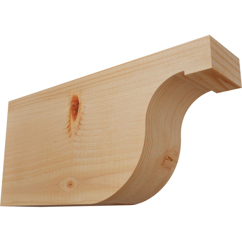 Queue de chevron lisse Del Monte, Sapin de Douglas, 8"H x 3 1/2"W x 16"L