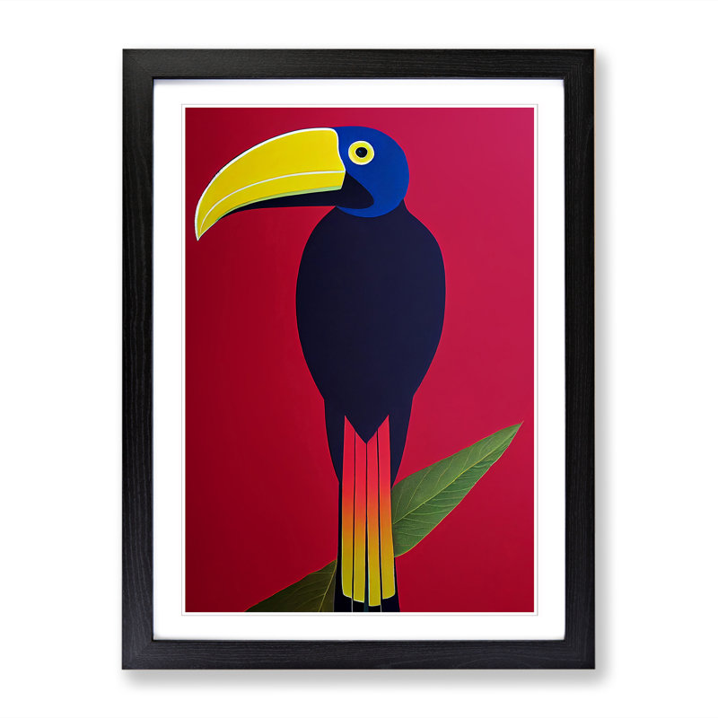 CAN-V0523-2529X Toucan Abstract Vol.7 - Wrapped Canvas Print, Black Framed, 64cm H x 46cm W x 2cm D