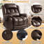 Dual Motor Leather Power Lift Recliner, Infinite Position Lay Flat, Heat & Massage for Adult&Elderly-662165054