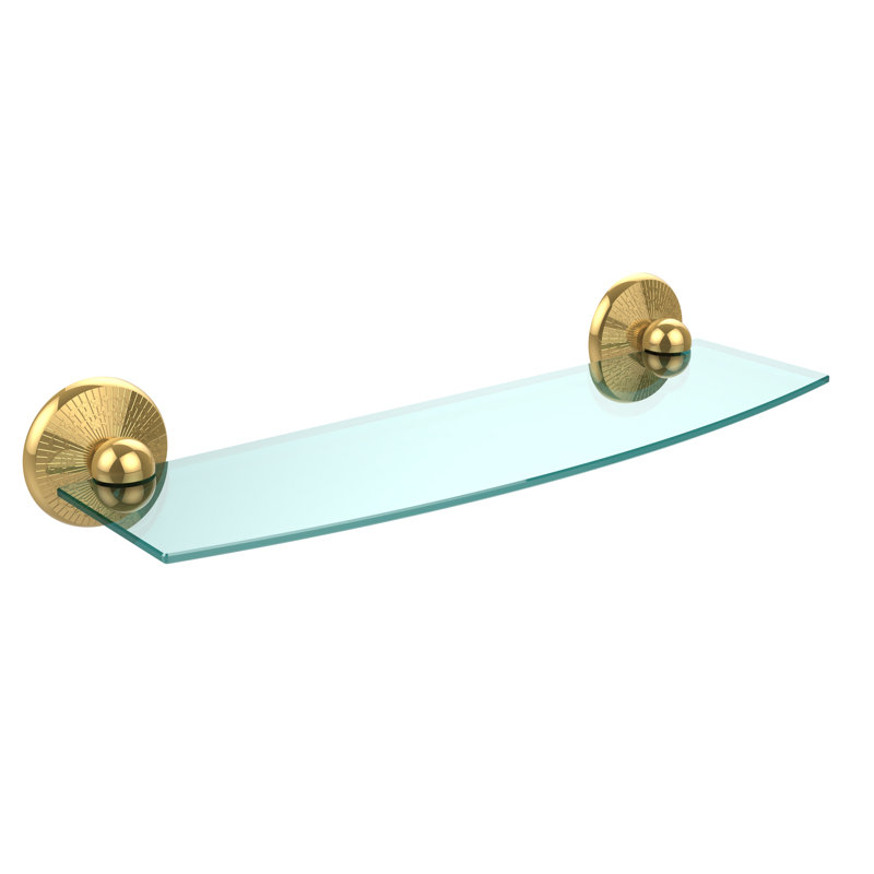 Marchmont Bracket Shelf, 18", Polished Brass