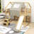 Artia Playful Loft Bed With Slide, Staircase-1301877090-1301877088