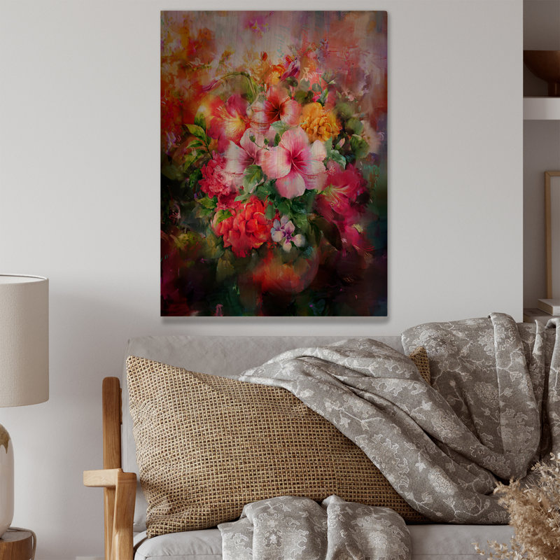 Fleurs de jardin Wasay, L 24 po x H 36 po x P 1 po, Bois de pin
