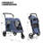 Folding 3 Wheel Pet Stroller, Foldable Dog Jogger Stroller with Adjustable Handlebar and Mesh Window-93284060