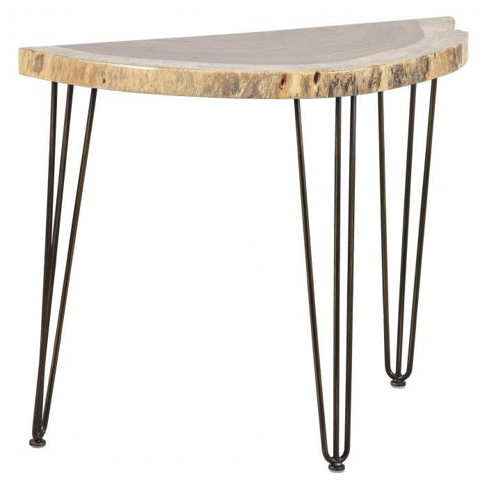 Live Edge 3 Legs End Table