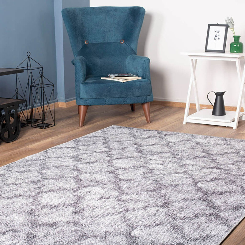 Luxurious Machine Washable Area Rug, 4.9 x 7.5 Feet, 100% Polyester, 1850 g/m², Pile Height: 0.2 inches | Eco-Friendly Recycled Poly Cotton Backing | Perfect for Living Room & Bedroom, Soft and Durable Design