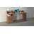 Desk Dcaligar, Desk with top and LED lights, Multi-purpose table, 160x60h90 cm, White and Slate-159386592