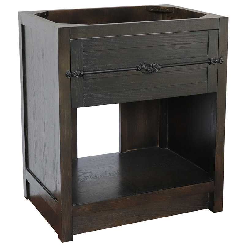 Base de meuble-lavabo simple 30 po Noblitt, Brun cendré