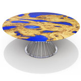 Amiata Round Metal Base Dining Table
